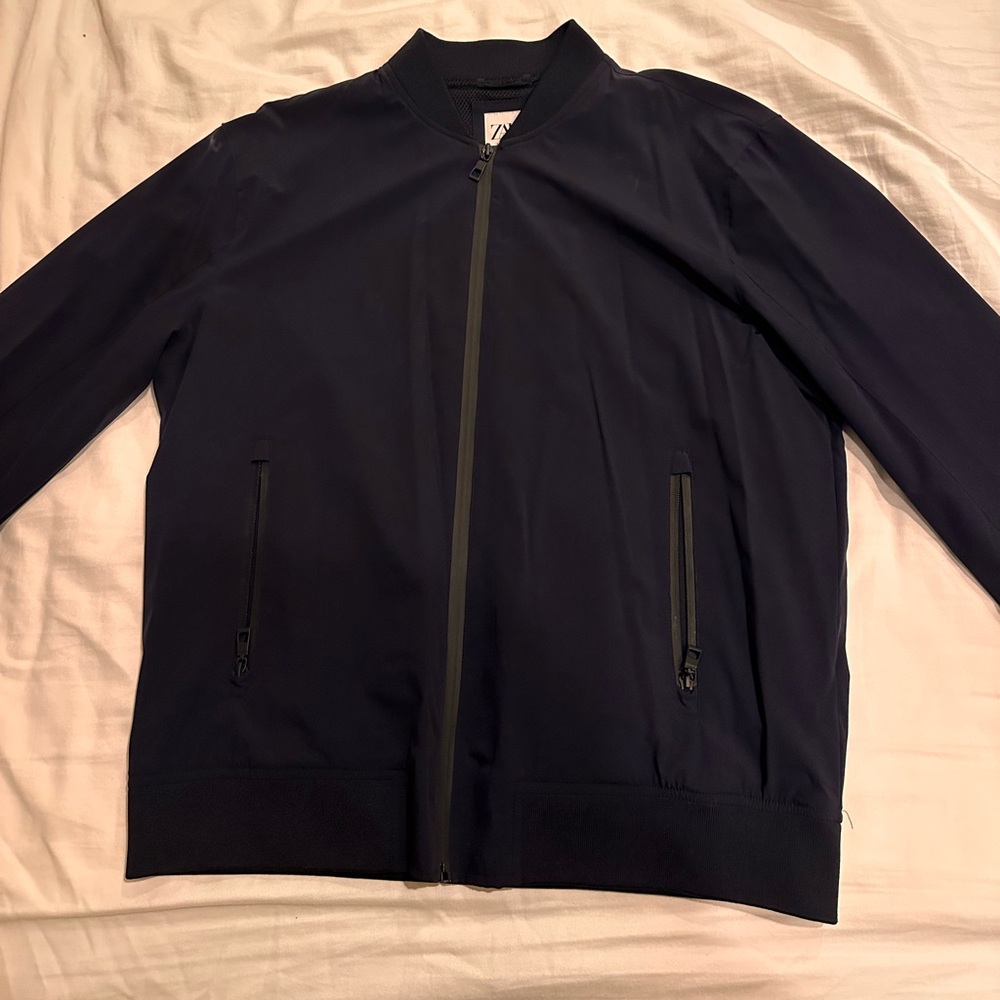 Zara Dark Blue Bomber Jacket